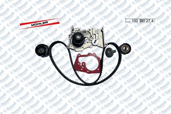 MUHLER ETR1215 Eksantrik Rulman Kiti + Su Pompasi [Hutchinson Kayis 132 Dis Nsk Rulman] Clio Ii-Iii Megane I-Ii-Iii Modus Laguna Logan 1.4 1.6 16v K4m-K4j (Tapasiz)